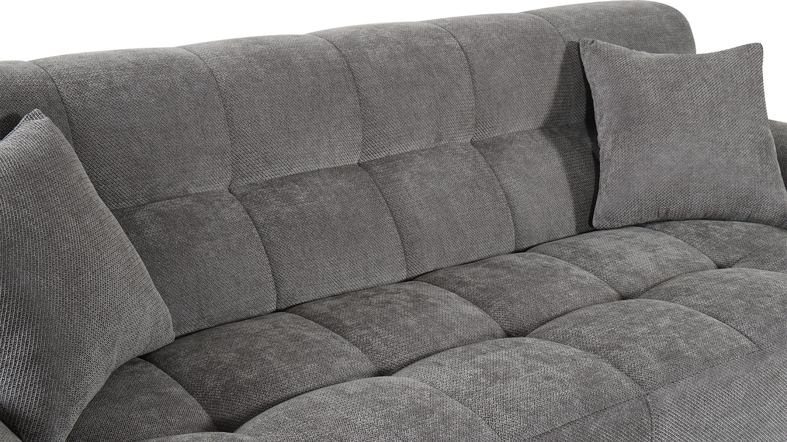 Compressed 3-seater brown sofa