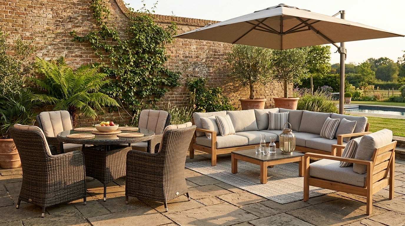 Serenity white patio set
