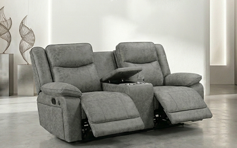 Carbonara2-Seater Loveseat Recliner (Grey)